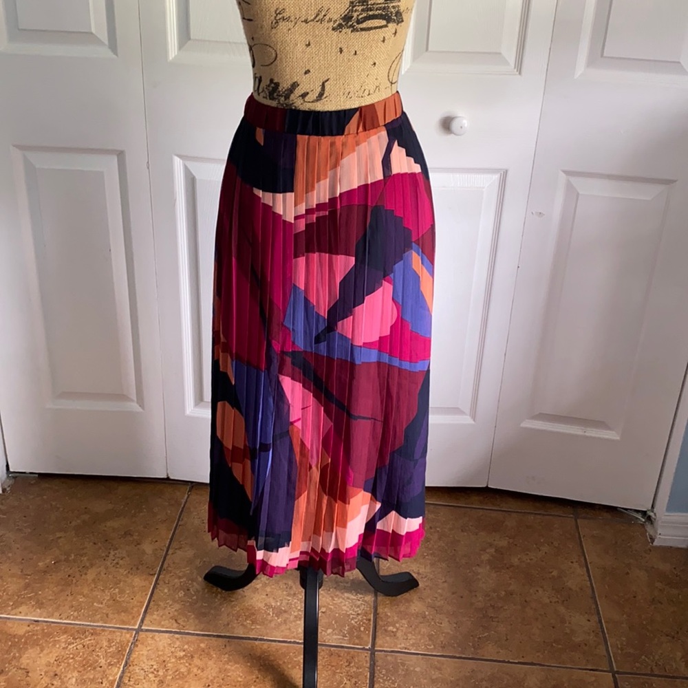 Pleated Abstract Skirt
